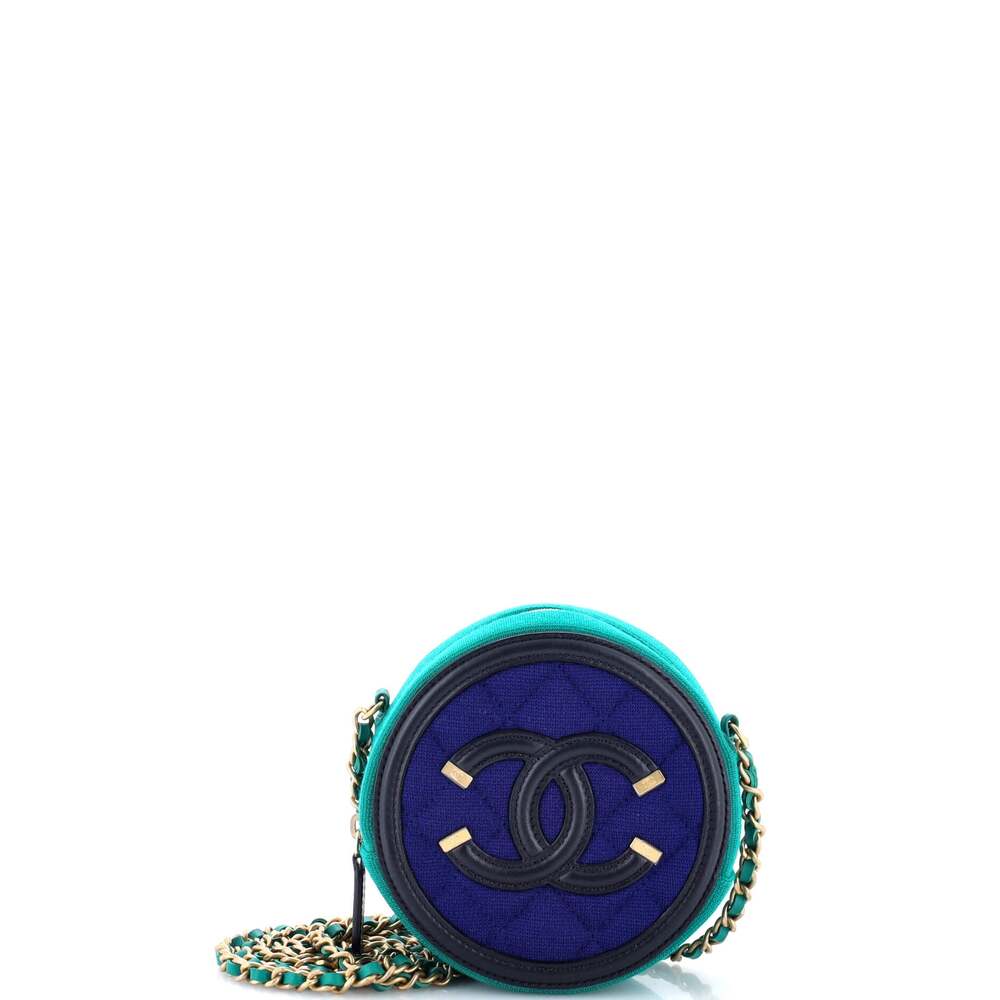 Chanel Filigree Round Clutch With Chain #262014C21B